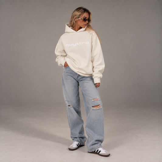 White Essential Hoodie - quyttro