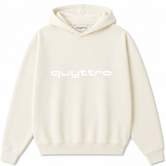 White Essential Hoodie - quyttro