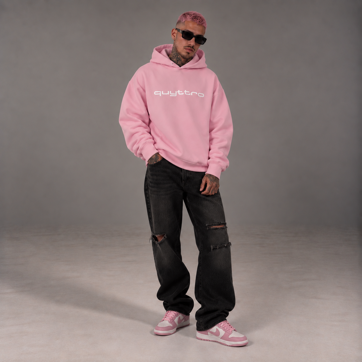 Pink Essential Hoodie - quyttro