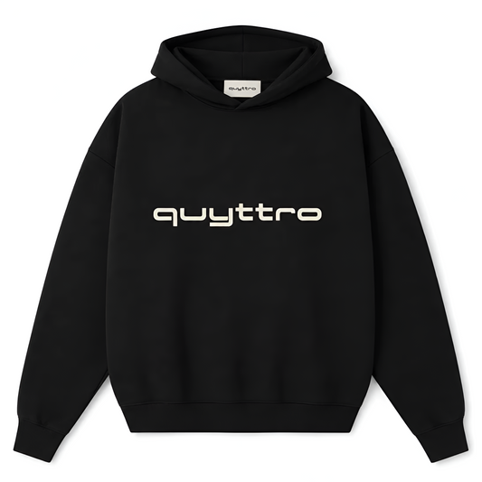 Black Essential Hoodie - quyttro